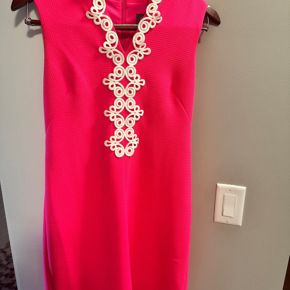 Vince Camuto Pink Embellished Sheath Mini Dress